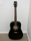 023622 Art Lutherie Cedar Black Acoustic Electric Guitar