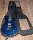 025497 Godin Lgx Sa Transparent Blue Flame Guitar Electric Acoustic Synth