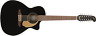 Villager12-strv3 0970753006 Fender Villager Acoustic Electric Guitar With Bag Black 885978962068