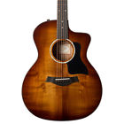 224cekdlx Taylor Koa Deluxe Grand Auditorium Acoustic Electric Guitar With Case
