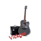 285024-0yf Randy Jackson Guitar Silver Hematite True Faith Bundle