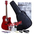 285024-18e Randy Jackson Guitar Ruby Red True Faith Piece Bundle Set