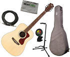 383-0404-821 Guild Dreadnought Acoustic Electric Guitar Natural Gig Ba 607595988708
