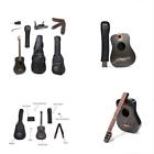 4322188914 Klos Black Carbon Fiber Travel Acoustic Electric Guitar Package Gig