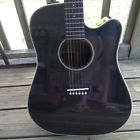 5076 Alvarez Acoustic Electric Guitar Anniversary Of Black Vintage