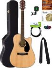 961536221 Fender Dreadnought Guitar Natural Bundle With 712392916868