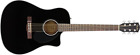 961704006 Fender Guitar Dreadnaught Body Style Black Finish 696566668374