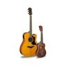 A1mmu40kit Yamaha Guitar And Ukulele Package Vintage Natural
