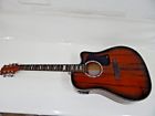 A41-8110ngr Rango Guitars Cat Eye Natural Grain Acoustic Electric Guitar