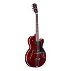 Aat34bge Alvarez Single Cutaway Semi Acoustic Guitar Burgundy Gloss