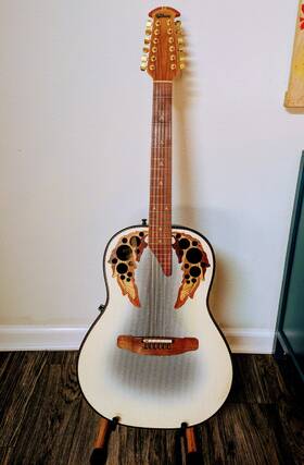 1685-7 Adamas By Ovation 5697 - Carbon Fiber 12 String Guitar Made In 1985