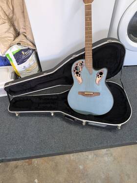 Adamas By Ovation 1881-nb8 Acoustic-electric Guitar 6 String Blue/black With Case