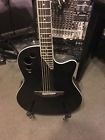 Ae44ii-5 Ovation Applause Elite Series Guitar Spruce Top Black 647139381824