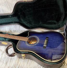 5081ntbs Alvarez Fusion Acoustic Electric Guitar 5081n Tbs Blue Sunburst And Hardshell Case