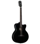 Abt60ce-8bk Alvarez 8-string Baritone Black Gloss Acoustic Electric Guitar