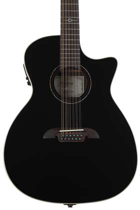 Ag70ce Alvarez 12-string Black Acoustic-electric Guitar -