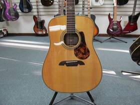 Md60e Alvarez Herringbone Acoustic-electric Guitar - Natural Free Shipping
