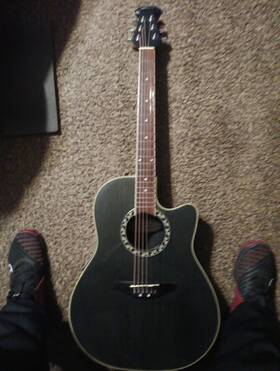 Ap521.104 Applause .ap521.104 Ab24 Traditional Series Mid-depth Acoustic-electric Guitar Black