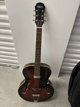 Fa-50e Aria Pro Ii - Hollowbody Archtop Acoustic Electric Guitar With Case