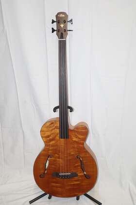 Feb-f2 Aria Feb-f2/fl Stbr Acoustic Electric Brown Fretless 4-string Bass Guitar 9312