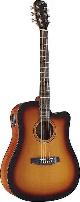 Austin 812309024041 Acoustic/electric Dreadnought With Cutaway Satin Sb