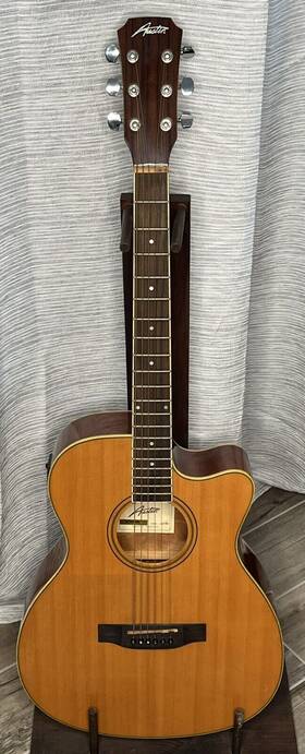 Aa25-oec Austin Acoustic Electric Guitar Model With Case
