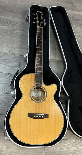 Au-510 Austin Acoustic Electric Guitar With Hard Case
