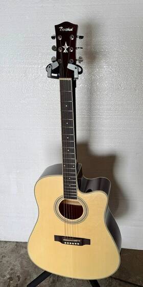 Benssica Sq-02 Open Box Item 40 Inch Acoustic Guitar Spruce Top Mahogany Back And Sides