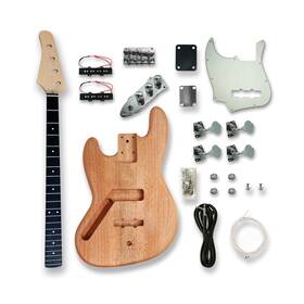 Bexgears 680168608739 Diy Left-handed Bass Guitar Unfinished Electric Kit Okoume Body