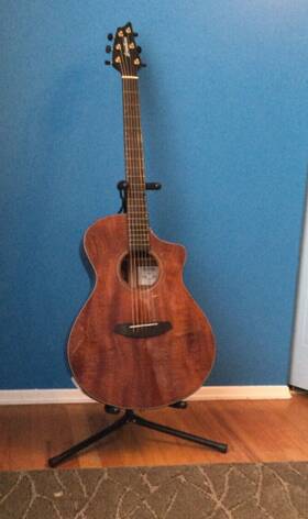Breedlove 194744857164 Congo Figured Sapele Concert Ce A/e Guitar Natural Mint Condition