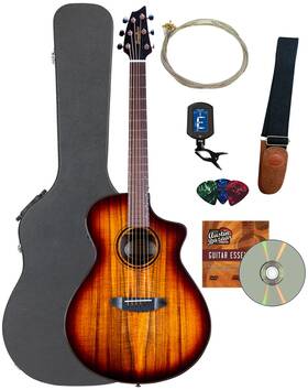Breedlove 840262236416 Pursuit Exotic S Concert Edgeburst Ce - Koa With Hard Case