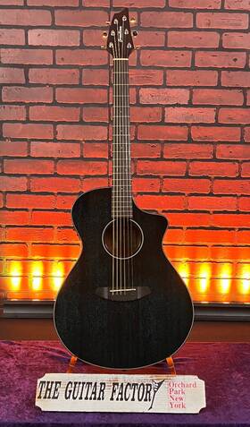 Rainforest-0127-u Breedlove Rainforest S African Mahogany Concert Acoustic-electric Guitar Blac
