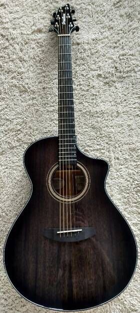 Wwcn19ceamam Breedlove Organic Wildwood Concert Ce Aco-ele Guitar Blackbird African Mahogany