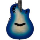 00647139324555 C2078axp-rb Ovation Elite Plus Contour Guitar Transparent Blue