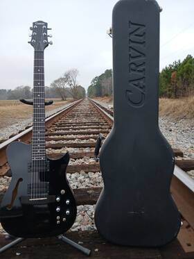 Ae-185 Carvin Ea-185 Black Acoustic/electric Hybrid Guitar W/orginal Case And Manual Usa