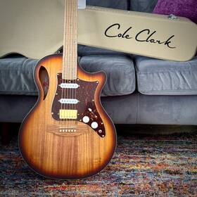 Cctl2ec-blbl-ae-hss-sun Cole Clark Tl2ec True Hybrid Acoustic Electric Guitar - Blackwood Hss Sunburst