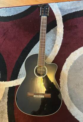Cordoba 614252347068 Fusion 5 Jet Nylon String Acoustic-electric Guitar - Black Good
