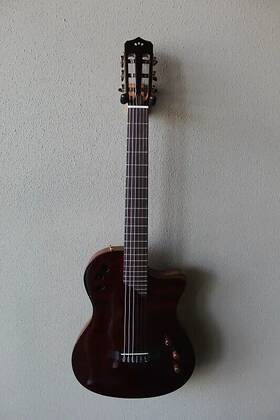 894362954354325 Cordoba Brand New Stage Thinbody Nylon String Acoustic/electric Guitar - Garnet