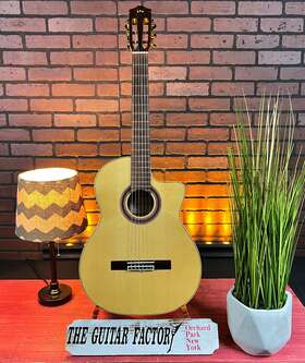 Gkstudionegra-0210-u Cordoba Gk Studio Negra Flamenco Acoustic-electric Guitar Natural With Gig Bag