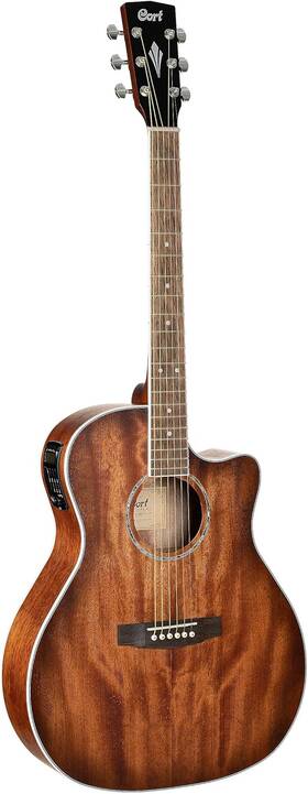 Cort 744759526540 6 String Acoustic-electric Guitar Right Open Pore Full Gamedxmop