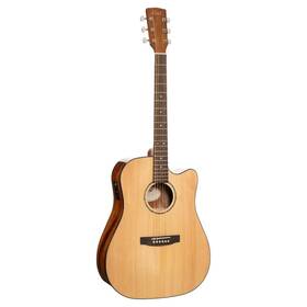 Earth60cenat-u Cort Earth60ce Dreadnought Acoustic-electric Guitar - Natural Gloss Solid Spruce