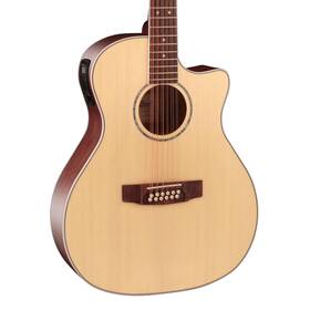Gamedx12op-u Cort Ga-medx-12 Grand Auditorium 12-string A/e Guitar - Open Pore Mahogany