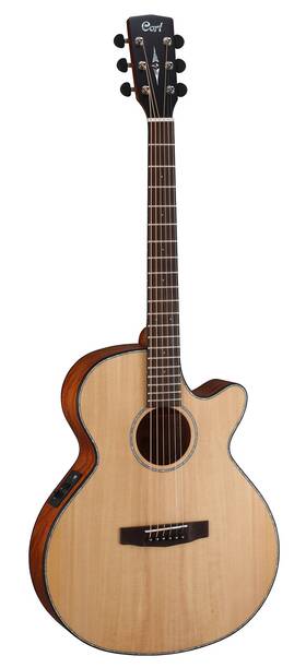 Cort Guitars 809383839014 Sfxens Acoustic Electric Slim Body Cutaway Guitar. Natural Satin