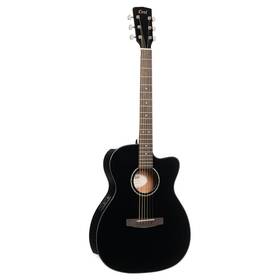 L60cebk-u Cort L60ce Om Cutaway Acoustic-electric Guitar - Solid Spruce Black Gloss