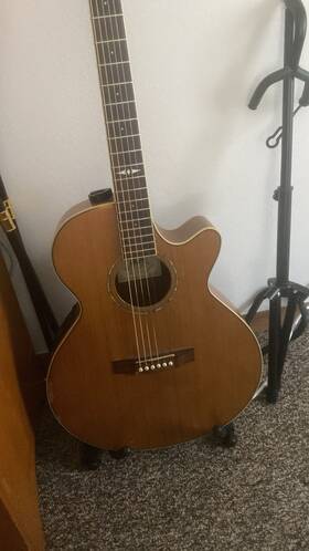 Cort Sfx6w-ns Acoustic-electric Guitar 6-string Brown Hollow Wood Right-handed