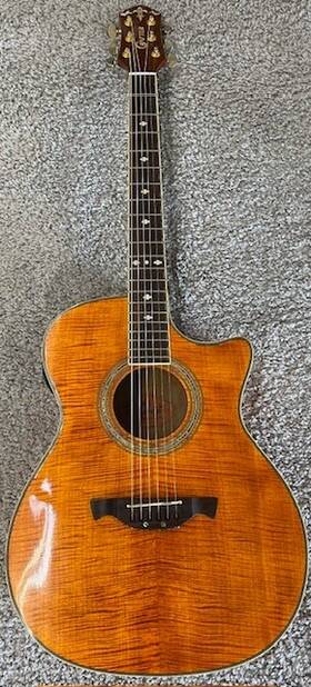 Ate100ceq Crafter Ate100ceq/am Ate 100ceq/am Tiger Stripe Flamed Maple Acoustic/electric Guitar