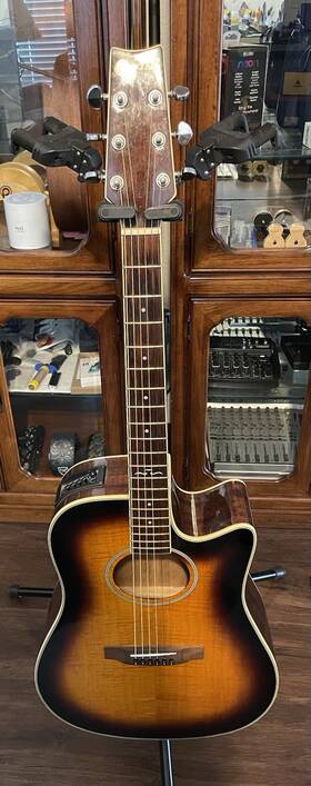 Crafter Ed-145ceot Ts Acoustic-electric Dreadnought Guitar Sunburst 6 String