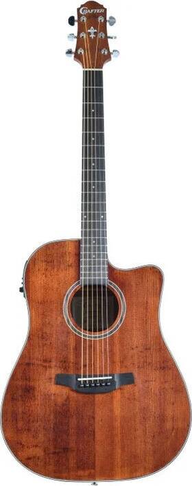 Hd100-ce-br Crafter Silver Series 100 Dreadnought Acoustic-electric Guitar With Cutaway