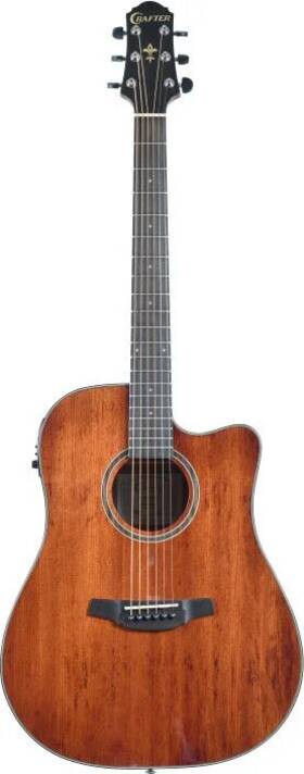 Hd250-ce-br Crafter Silver Series 250 Dreadnought Acoustic-electric Guitar With Cutaway