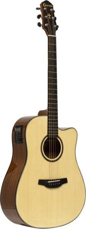 Hd250-ce-n Crafter Silver Series 250 Dreadnought Acoustic-electric Guitar With Cutaway